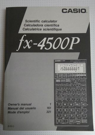 Manual Casio fx-4500P de segunda mano por 15 EUR en Collado Mediano en  WALLAPOP