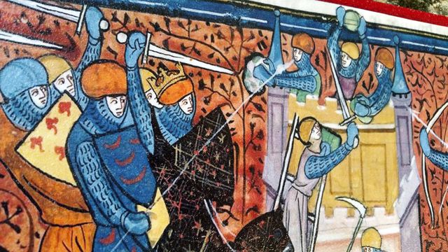 Quadro d'assedio medievale