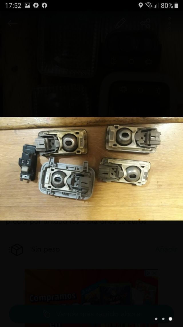 pomo de coche y tapabujes llantas y plafones inter