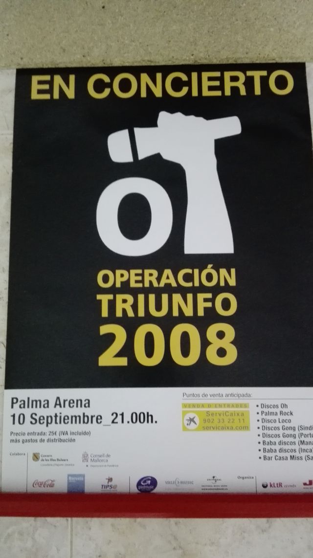 Poster cartel gira OPERACION TRIUNFO 2008