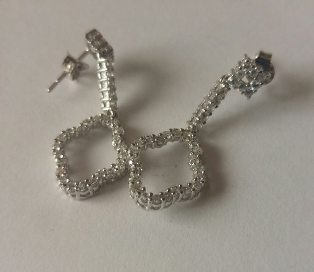 Pendientes plata y circonitas