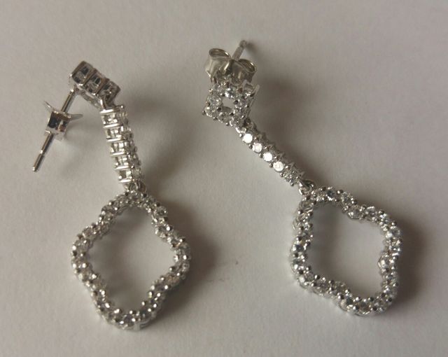 Pendientes plata y circonitas