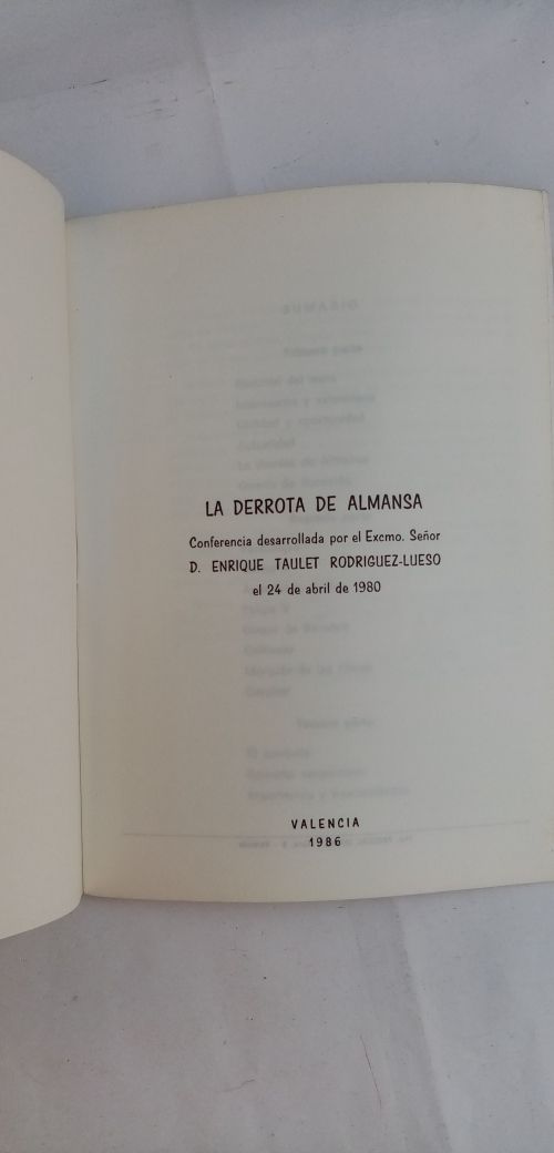 LA DERROTA DE ALMANSA