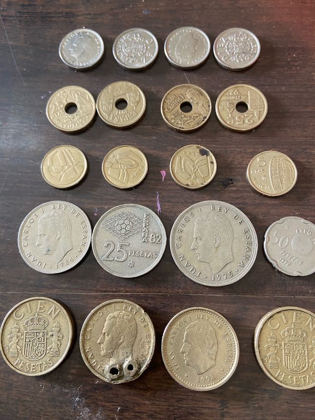 Lote monedas distinto valor y años
