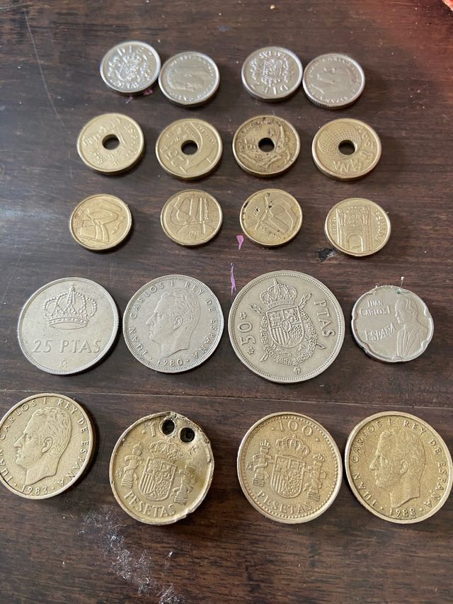 Lote monedas distinto valor y años