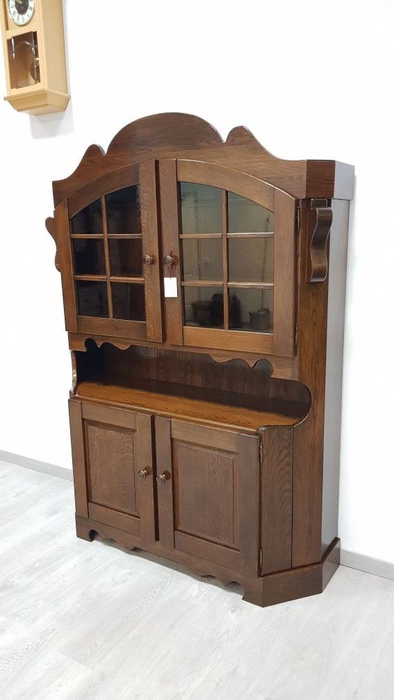 Alacena Rustica con Vitrina . De Roble .