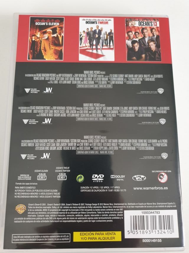 Pack 3 películas Oceans en DVD