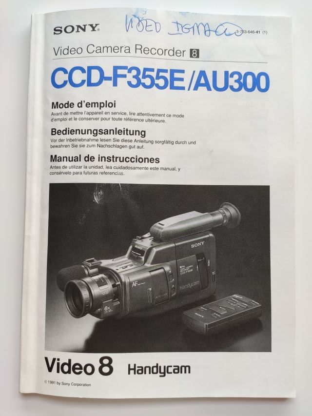 VIDEO CAMARA SONY VINTAGE MOD CCD-F355E