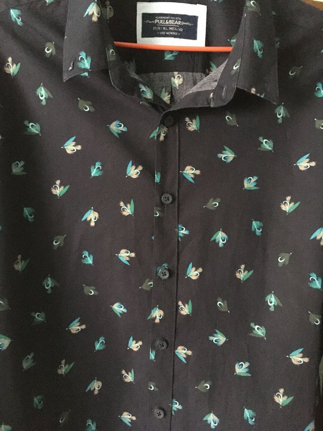 Camisa hombre Pull&Bear T.XL manga larga 