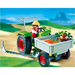 プレイモービル のりもの 農家のトラクター 4497 PLAYMOBIL 4497 TRACTOR VERDE SEGADORA GRANJERA de segunda mano por