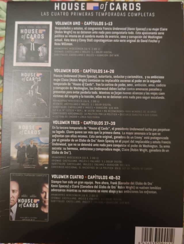 HOUSE OF CARDS TEMP 1-4