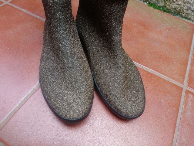 Botas Doradas altas mujer
