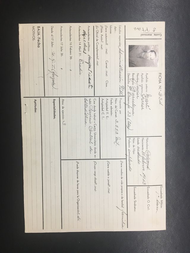 Documentos FET JONS. 1939