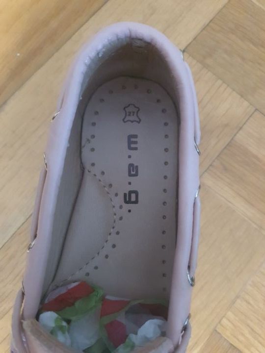 Náuticos rosas talla 27 de piel.