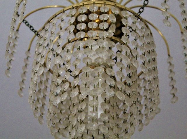 Lámpara de techo de cristal