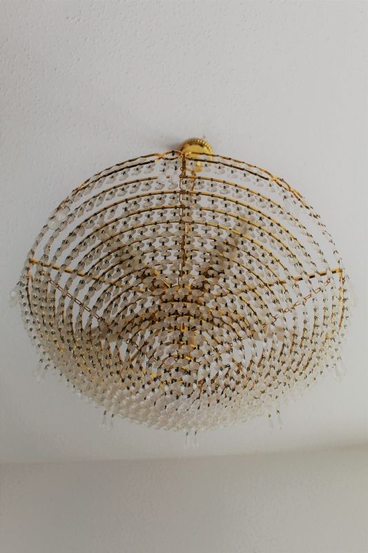 Lámpara de techo de cristal