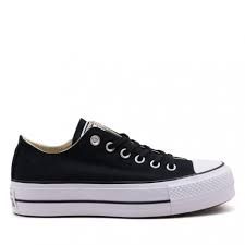 converse altas de plataforma negras