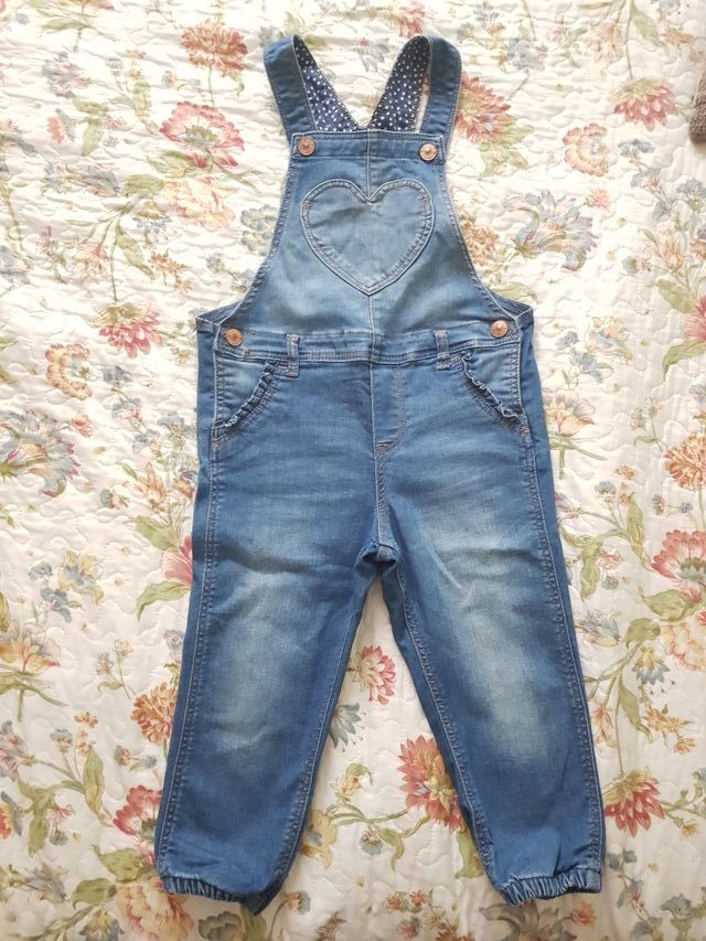 vaquero peto, niña, talla 92