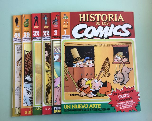 141. Lote 6 fascículos de LA HISTORIA DE LOS COMIC