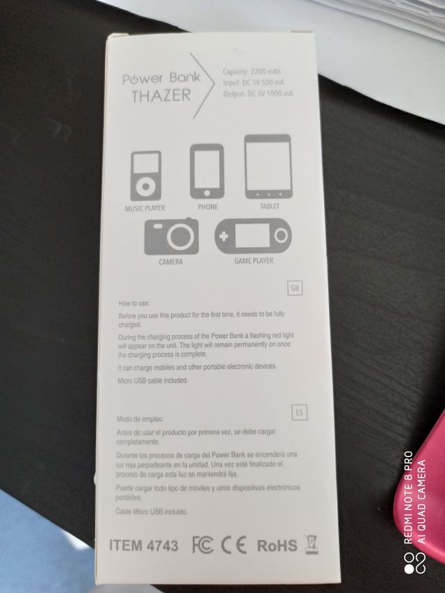 Cargador externo móvil