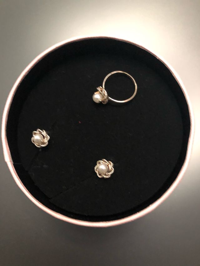 Pendientes de plata de comunión