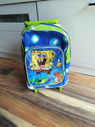Mochilita ruedas Bob Esponja de segunda mano por 3 EUR en Madrid en WALLAPOP