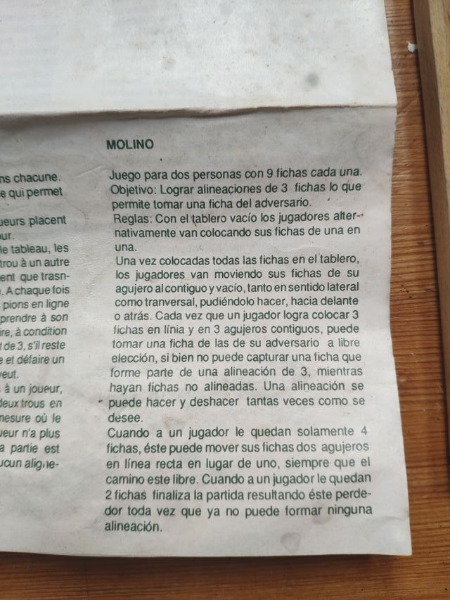 Molino- juego clásico de madera