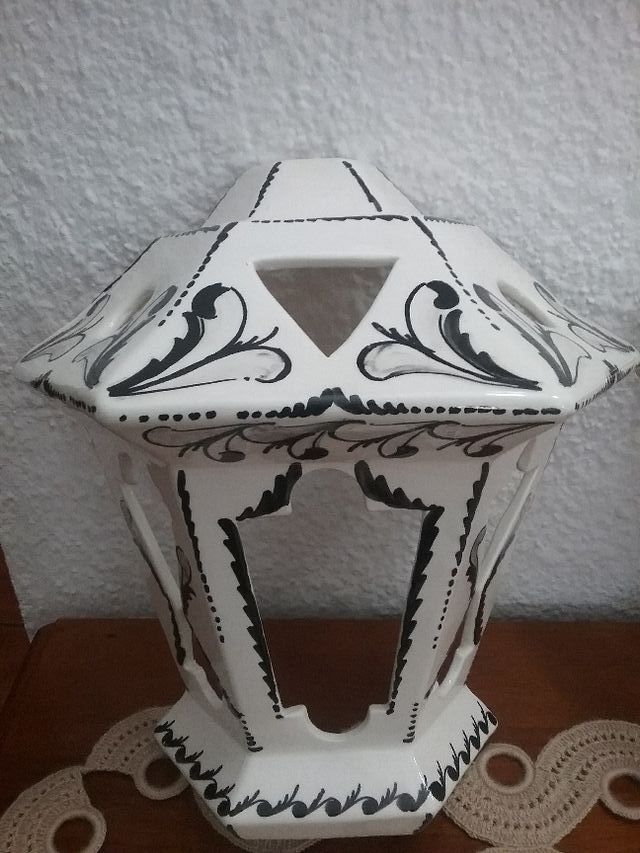 2 apliques,lampara jardin ceramica vintage