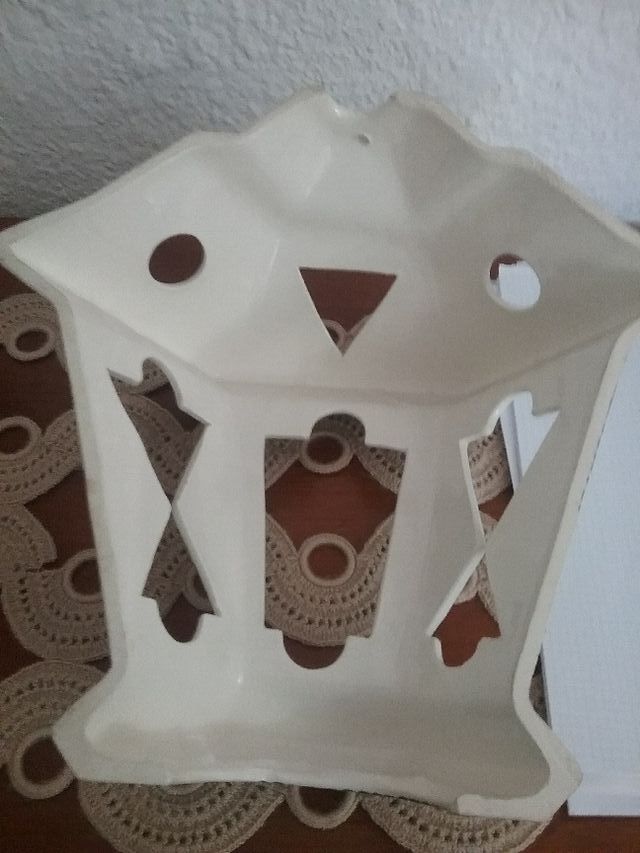 2 apliques,lampara jardin ceramica vintage