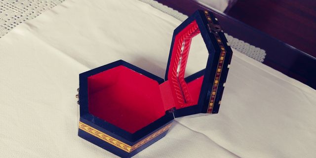 Caja Joyero Hexagonal Policromada