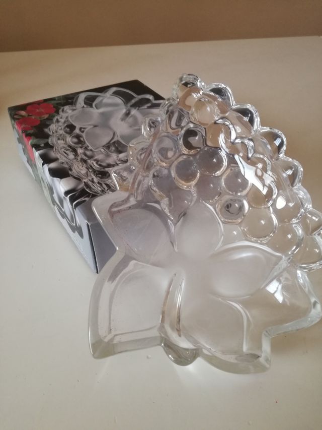 Bandeja de cristal sin estrenar con su caja