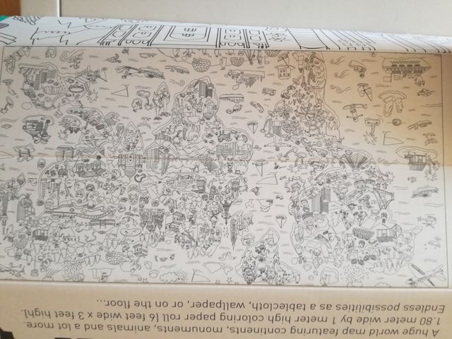 Atlas para colorear 1 m x 1,80 mts. Nuevo