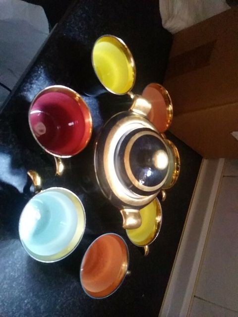 juego de café color negro