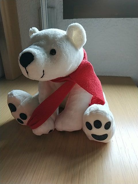 Peluche oso polar con bufanda
