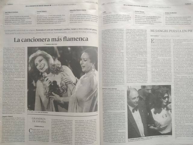 Rocío Jurado. Periódico ABC Muerte Rocío Jurado