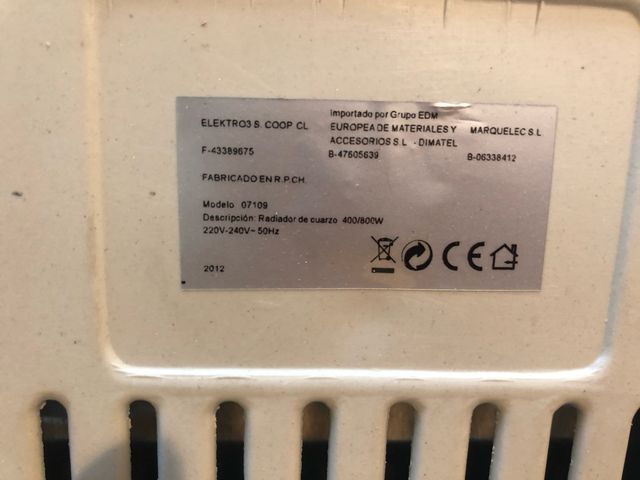 Radiador de cuarzo Nuevo