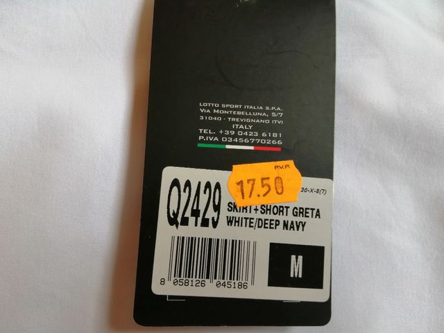 Falda deporte LOTTO.Nueva.