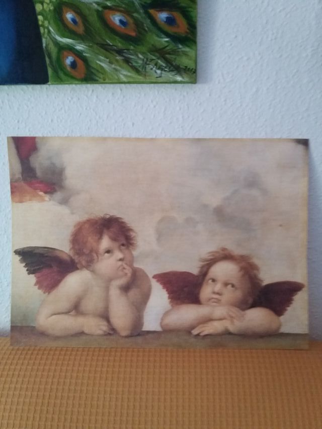 Lamina antigua de angelitos Rebajada