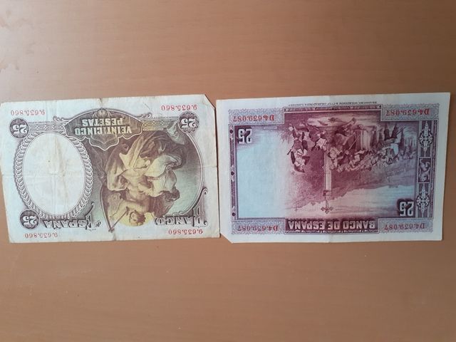 BILLETES DE PESETAS DESDE AÑO 1931