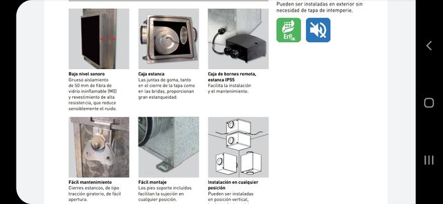 caja acústica ventilación S&P 250 NUEVO