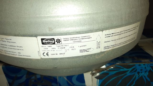 ventilador radial 930m3/h NUEVO