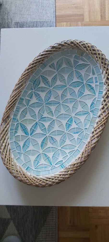 4 Cuadros Cerámicos Azules y Blancos