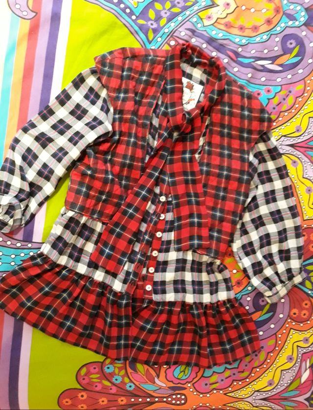 Blusa cuadros holy preppy xs 