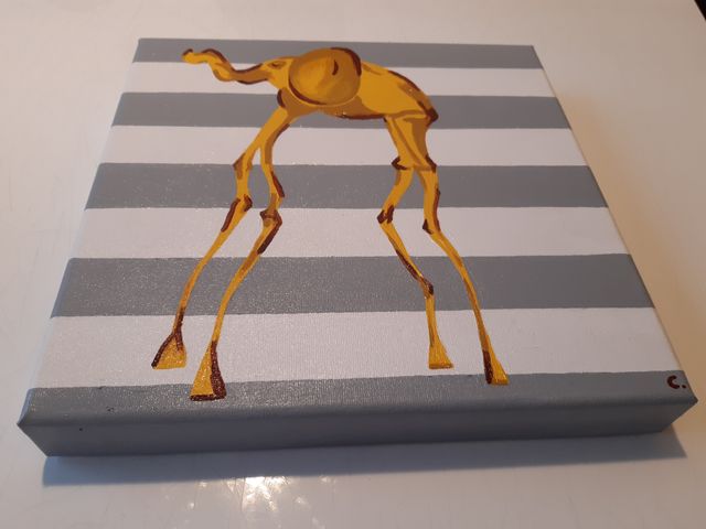 Cuadro Acrílico 30x30 cm con grosor de 4cm pintado