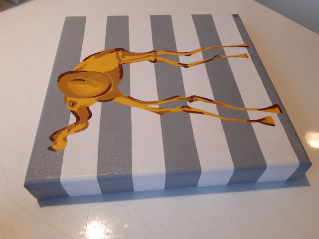 Cuadro Acrílico 30x30 cm con grosor de 4cm pintado