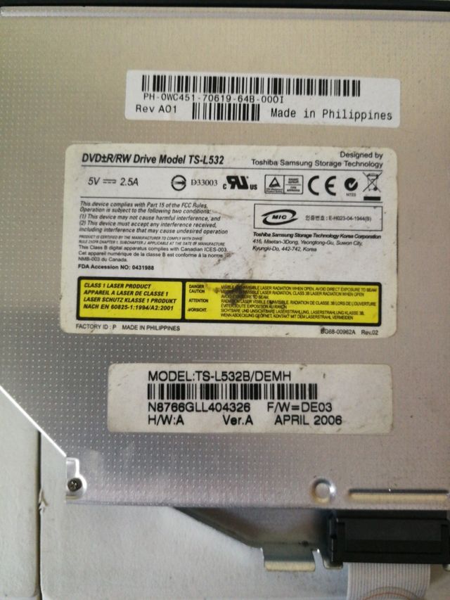 lector DVD  para pc o sobremesa