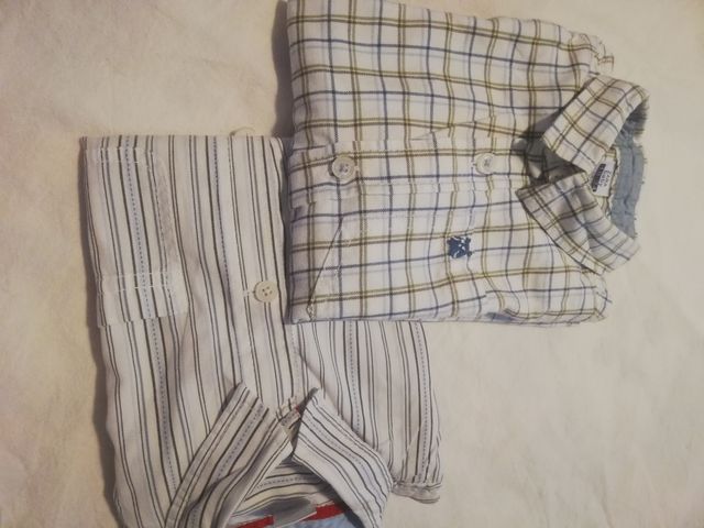 Lote niño 2 camisas manga larga Zara t. 12-24meses