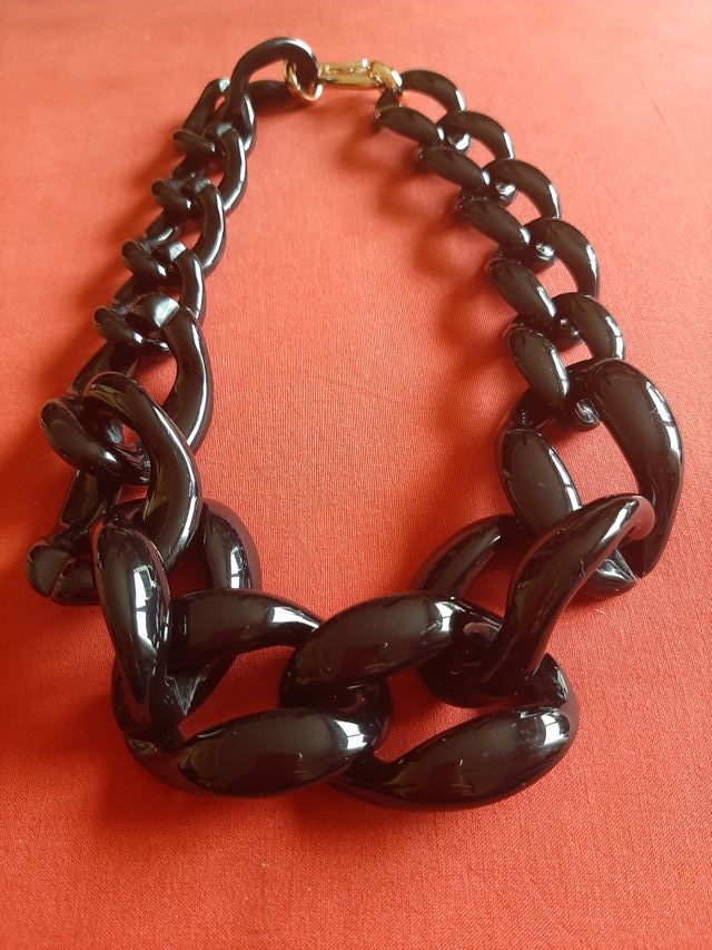 collar resina negro 50cm