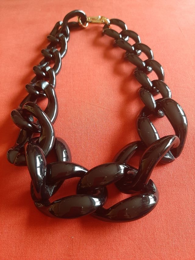 collar resina negro 50cm