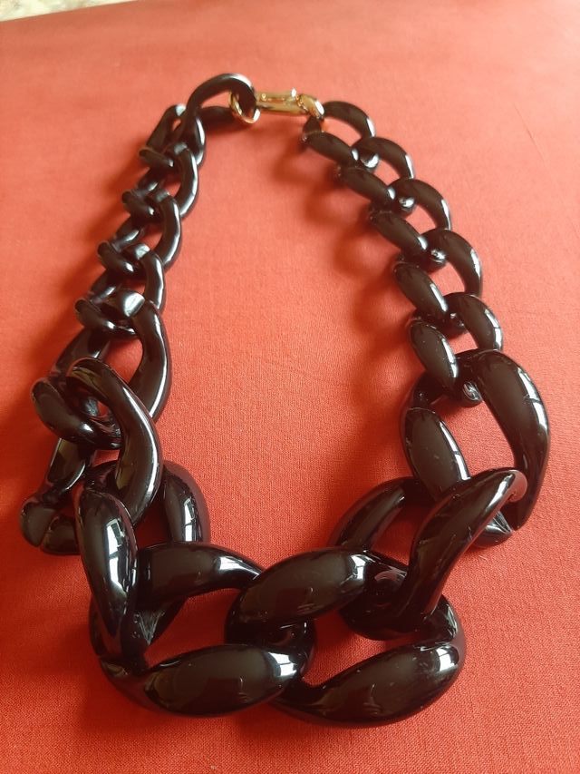 collar resina negro 50cm